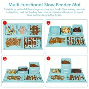 Anti-Choking Slow <b>Feeder</b> & Non-Slip Mat, 4-in-1 Silicone Bowl for Dogs <b>Cats</b> OEM/ODM Customizable LFGB BPA-Free & Safe - Product Image 5