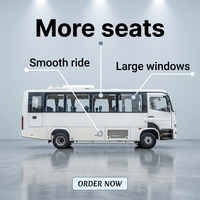 Mini-bus urbain de 7,8 m, 28 à 35 places, diesel, moteur avant, automatique, conduite à droite, flotte personnalisable, navette, autocar