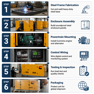 Groupe électrogène Cummins de haute qualité 20 kVA, générateur diesel avec tension nominale de 400 V, vitesse de 1500 tr/min, sortie monophasée AC, à vendre - Product Image 3