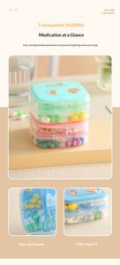 Boîte à pilules multifonctionnelle en plastique à 8 compartiments, mini-étui individuel pour pilules, distributeur scellé et étanche à l'humidité, vente en gros - Product Image 5