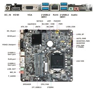 Carte mère Esonic H510 10e 11e génération mini ITX LGA 1200 AIO fine ITX carte mère M.2 SSD + WIFI DDR4 2 canaux