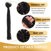 Trecce nere capelli umani 0.2 naturali trecce capelli umani extension capelli umani africano Dreadlocks extension