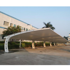 Fabricant de structures de carport solaire cantilever en acier galvanisé avec membrane PVDF, abri de stationnement extérieur, abri de voiture, garage, abri pour véhicules - Product Image 5