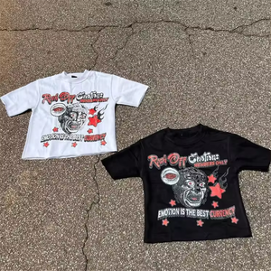 Mode décontractée personnalisée Boxy Hip Hop T-shirt DTG imprimé T-shirt court Boxy surdimensionné pour hommes - Product Image 2