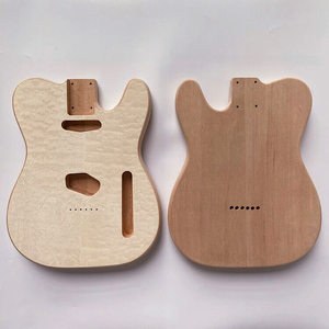 Cuerpo de guitarra Alder de repuesto sin acabar TL con chapa acolchada - Product Image 1
