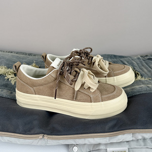 Chaussures en toile tendance pour hommes - baskets sportives et décontractées à semelle épaisse et surélevée, style été - Product Image 1
