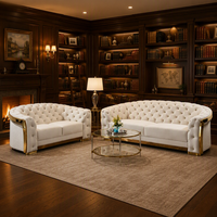 Ensemble de canapés modernes de luxe en velours et coton pour salon, fauteuil individuel, canapé sectionnel deux-trois places, blanc/gris, pour appartement et villa