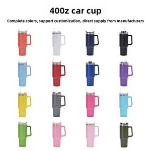 40oz 304 Stainless Steel Insulated Cup Handle Modern Simple Design Portable Car Outdoor Use Gift Giving <b>Beer</b>/Ice/Coffee Straw - Product Image 2