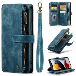 Étui portefeuille multifonctionnel en cuir PU avec porte-cartes pour <span class=keywords><strong>iPhone</strong></span> 14/15 Pro Max Étui en cuir magnétique détachable - Product Image 2