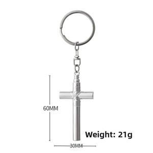 Sifflet en métal en forme de croix, porte-clés d'urgence, son fort, cadeau religieux chrétien pour événements religieux, vente en gros - Product Image 5