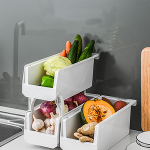 Support de Rangement de Bureau pour Contenants Alimentaires, Blanc, Séparateur pour Fruits et Légumes, Support de Rangement Multifonctionnel pour <span class=keywords><strong>Cuisine</strong></span> Domestique - Product Image 1