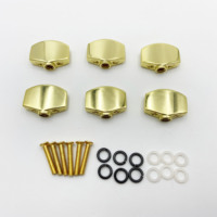 Plastic Big Square Guitar Tuning Peg Knob Handles Replacement Buttons With Screws & Washers Guitar Accessories