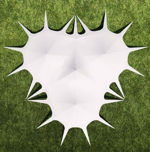 Carpa Publicitaria Personalizada con Marco de Aluminio en Forma de Estrella y Toldo de Tela Oxford Impermeable para Eventos al Aire Libre y Sombra en la Playa - Product Image 1