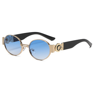 Oval <b>Small</b> <b>Frame</b> Metal <b>Sunglasses</b> For Women UV400 Fashion Style Streetwear - Product Image 5