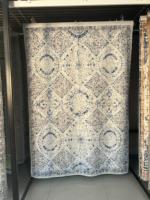 Distressed Vintage Blumenmuster Waschbarer Teppich Weicher Niedrigfloriger Rutschfester Bodenteppich für Wohnzimmer Schlafzimmer Flur