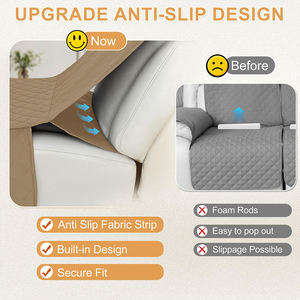 ผ้าคลุมเก้าอี้ปรับเอนกันน้ำ สีน้ำตาลกากี ทนต่อรอยขีดข่วน ลายนูน สำหรับห้องนั่งเล่น ผลิตโดยผู้ผลิตมืออาชีพ - Product Image 5