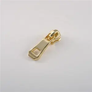 Moda zip extrator puxar logotipo personalizado alça #5 metal bronze design zipper slider zíper cabeça para bolsa