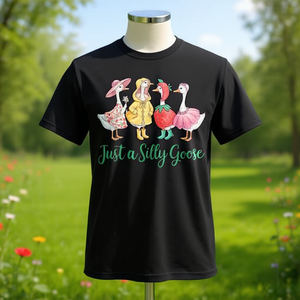 Camiseta Just A Silly Goose de manga corta con cuello redondo, unisex, con estampado digital, diseño promocional para amantes de los animales para adultos - Product Image 2