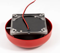 Sonnette d'alarme incendie en métal Deling FA-400 24V ou 220V, couleur rouge, ronde, 6/8 pouces