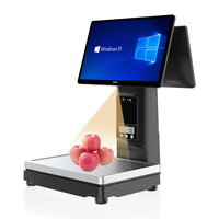 Sistema POS Todo en Uno con Escáner para Android y Windows 10, Máquina de Inventario y Caja Registradora con Báscula para Tienda de Abarrotes