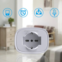 Prise intelligente SLS 16A avec compteur d'énergie, compatible Wi-Fi, moniteur d'appareils électroménagers, prise italienne, certifiée CE/FCC, puissance maximale de 3840 W