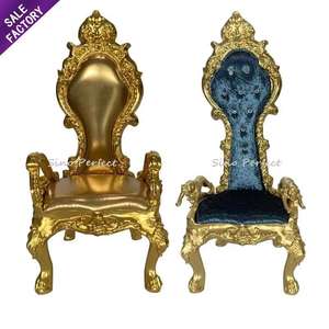 Wholesale Hotel Luxury Royal Throne <b>Chair</b> Event Gold White Wedding king and Queen <b>Chairs</b> Throne <b>Chair</b> - Product Image 4