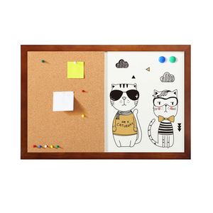 Pizarra de Corcho, Tablero de Notas, Pizarra Magnética de Borrado en Seco, Juego de Pizarras Combinadas con Logotipo Personalizado - Product Image 1