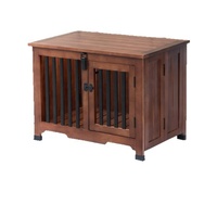 Usmilepet Cage pour chien en bois, pliable, portable, lit pour chien, table d'appoint décorative d'intérieur, aucun assemblage requis