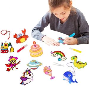 Fenêtre éducative art <span class=keywords><strong>dessin</strong></span> kits de coloriage princesse série bricolage colle peinture jouet pour enfants - Product Image 2