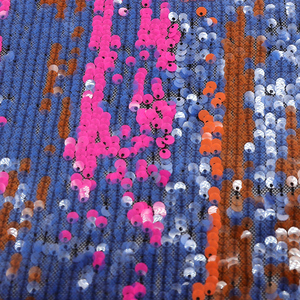 Tissu à paillettes florales multicolores pour textiles d'intérieur Vêtements pour filles Tricot brodé scintillant Accessoires de mariage pour garçons - Product Image 6