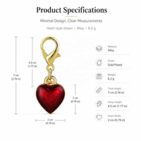 Groothandel op maat gemaakte gouden hartvormige kersenletter sleutelhanger tas hanger charme schattige dinosaurus sleutelring accessoires