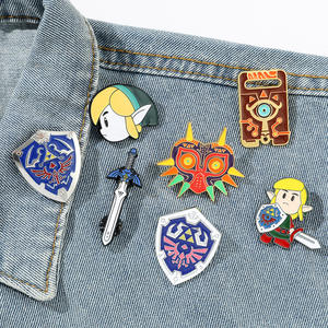 Chine fabricant mode mignon dessin animé Anime <span class=keywords><strong>Zelda</strong></span> lien broche insigne en métal épinglette pour les Fans cadeau - Product Image 2