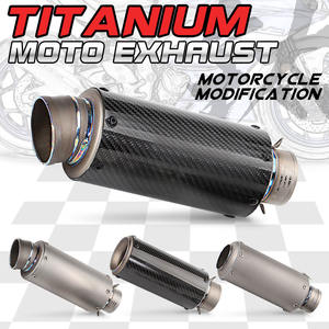 यूनिवर्सल मोटरसाइकिल निकास मफलर पाइप 51 मिमी/60 मिमी गंदगी बाइक निकास टाइटेनियम मिश्र धातु कार्बन फाइबर मफलर के लिए - Product Image 6