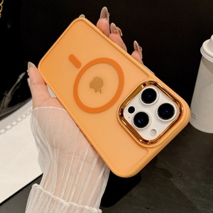 Custodia Magnetica Opaca Traslucida Calda per <span class=keywords><strong>iPhone</strong></span> 17 <span class=keywords><strong>12</strong></span> 13 14 15 16 <span class=keywords><strong>Pro</strong></span> <span class=keywords><strong>Max</strong></span> Plus <span class=keywords><strong>con</strong></span> Cornice <span class=keywords><strong>Fotocamera</strong></span> Elettroplaccata Antiurto - Product Image 5