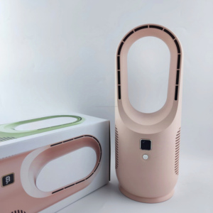 พัดลมไร้ใบพัดแบบพกพาคุณภาพสูงการออกแบบที่ทันสมัยรีโมทคอนโทรลแบบสัมผัสสามระดับความเร็วลมรถใช้กลางแจ้งแบตเตอรี่ไฟฟ้า - Product Image 4