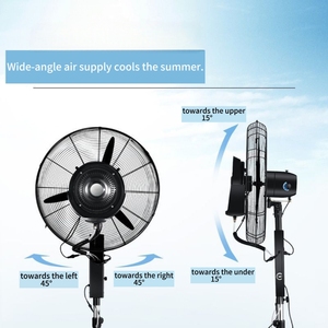 <span class=keywords><strong>Ventilateur</strong></span> à brouillard d'<span class=keywords><strong>eau</strong></span> électrique en plastique de 30 pouces à conception centrifuge, refroidissement mécanique, pulvérisation fine atomisée, oscillant, extérieur, hôtel - Product Image 3