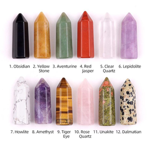Wholesale 12.5*38mm Crystal Hexagonal <strong>Single</strong> Pointed Pillar Ornaments Natural Gemstone Points Hexagon Column Home Decoration - Product Image 3