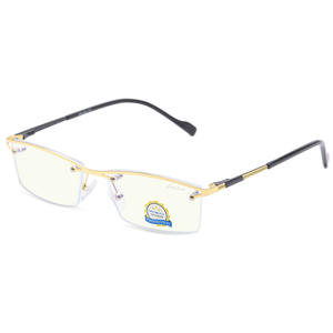 เกรย์แจ็คแว่นอ่านหนังสือกรอบโลหะสีเทา เลนส์ป้องกันแสงสีฟ้าสีแดง สำหรับทุกเพศ 5101 - Product Image 3