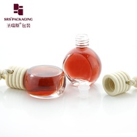 Bouteille en verre transparent pour diffuseur de voiture, emballage de parfum, vide, avec bouchon en bois, 8ml, vente en gros, ml