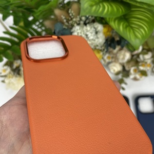 Nuova Custodia di Lusso in Pelle per <span class=keywords><strong>iPhone</strong></span> 15 14 13 12 <span class=keywords><strong>11</strong></span> Pro Max, <span class=keywords><strong>Cover</strong></span> Posteriore in Pelle PU con Cornice Metallica per Fotocamera - Product Image 5