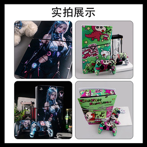 สติ๊กเกอร์ตกแต่ง PS5 ลายอนิเมะสาวธีมสีเขียว สำหรับเครื่องเกมและคอนโทรลเลอร์ วัสดุ 3M - Product Image 5