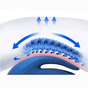 Almofada massageadora de pescoço e ombro, almofada de espuma pu com design patenteado, relaxamento para coluna cervical