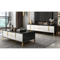 Buffet d'appoint contemporain en bois pour salon, meuble de rangement de luxe moderne pour salle à manger