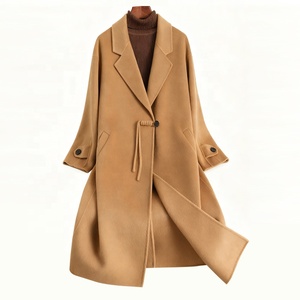 <span class=keywords><strong>Cappotto</strong></span> da Donna in Lana con Cintura | Lungo <span class=keywords><strong>Cappotto</strong></span> <span class=keywords><strong>Cammello</strong></span> con Tasche | Logo Personalizzato OEM ODM Disponibile - Product Image 3