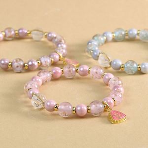 Trendy Glass Buddhist Beads Engraved Heart Sutra Jewelry Crystal <b>Bracelet</b> Incense Ash Porcelain <b>Beaded</b> <b>Bracelet</b> for Women Girls - Product Image 2