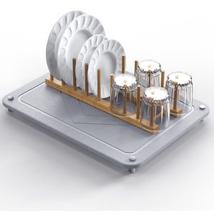 Tapete <span class=keywords><strong>de</strong></span> Secado Rápido para Platos FIGOO, para Encimera <span class=keywords><strong>de</strong></span> Cocina, Antideslizante, Ecológico, Bandeja <span class=keywords><strong>de</strong></span> Secado <span class=keywords><strong>de</strong></span> Piedra para Platos y Tazas - Product Image 2