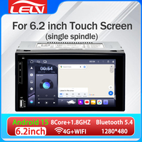 Autoradio Android 15 LELV pour écran tactile de 6,2 pouces - GPS Android Auto Stéréo sans fil Écran tactile WiFi intégré Audio haute résolution