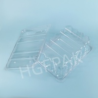 Boîte à burger transparente jetable en PET/RPET de 85 oz avec couvercle séparé, conteneur alimentaire en plastique transparent pour boulangerie, gâteau roulé, pain et gâteaux