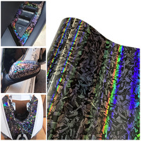Film vinyle brillant effet carbone forgé laser, autocollants DIY, film vinyle carbone forgé arc-en-ciel, film holographique pour carrosserie, accessoires auto