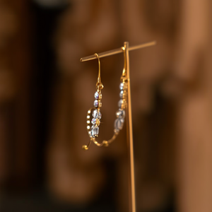 Pendientes de Cristal de Acero Inoxidable 316L con Baño de Oro PVD y Diamantes de Imitación para Mujer, Joyería de Moda - Product Image 3